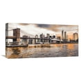 thumbnail image 1 of Global Gallery Pangea Images,'Brooklyn Bridge and Lower Manhattan at sunset, NYC' Stretched Canvas Artwork, 1 of 3