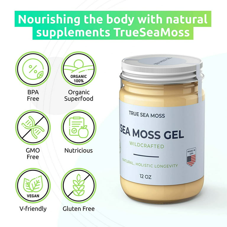 Sea Moss Gel Unflavored 16 oz 100% Pure Raw Wildcrafted Irish Natural  Superfood