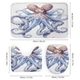 thumbnail image 3 of Octopus in The Mysterious Ocean 4Pcs Shower Curtain Set Shower Curtain Set with Carpet Bath Mat, 3 of 8