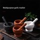 thumbnail image 3 of Billuyoard Molinillo de mortero Manual multifuncional de estructura fuerte, trituradora, cuenco de especias para ajo Cocina y Comedor Grano de madera, 3 of 6