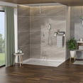 thumbnail image 3 of Shower System with Waterfall Tub Spout,12 Inch Ceiling Mount Square Shower System with Rough-in Valve, Brushed Nickel, 3 of 9
