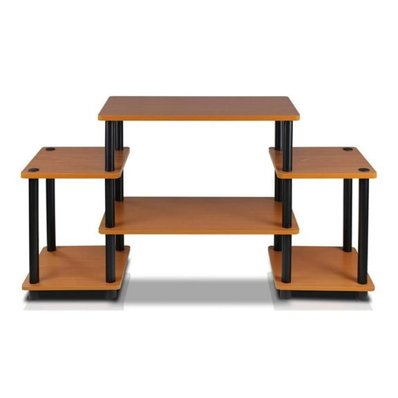 Pemberly Row Wood Entertainment Center for TV up to 25" in Cherry/Black