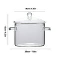 thumbnail image 3 of Cooking Utensils Set,Glass Saucepan With Cover 1900ml Stovetop Cooking Pot With Lid And Handle Simmer Pot Clear Soup Pot High Borosilicate Glass Cookware, 3 of 7