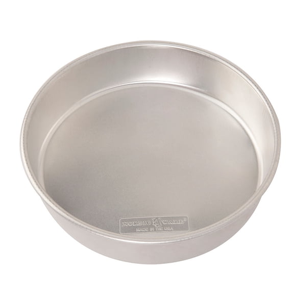 Nordic Ware Naturals 10 Inch Round Layer Cake Pan, Silver Aluminum