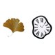 thumbnail image 1 of Esculturas de pared de hojas,Esculturas de pared de hierro forjado con hojas de ginkgo,Reloj de pared,Reloj de pared interior con números romanos nórdicos,Relojes distorsionados Reloj, 1 of 8