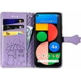 thumbnail image 6 of for Google Pixel 5a 5G Crossbody Cell Phone Wallet Case,Cute Cat Dog Cartoon Style Flip Phone Cover with Removable Lanyard Strap for Google Pixel 5a 5G MGG Purple, 6 of 14