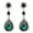 Green, variant on Opolski Party Fashion Women Shiny Rhinestone Inlaid Waterdrop Long Dangle Stud Earrings