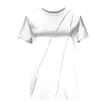 thumbnail image 3 of Cilsoka Women's Satin Blouse Business Casual Outfit Short Sleeve Pleated Tops Crewneck Tshirt Silk Shirt Summer Clothes, 3 of 6