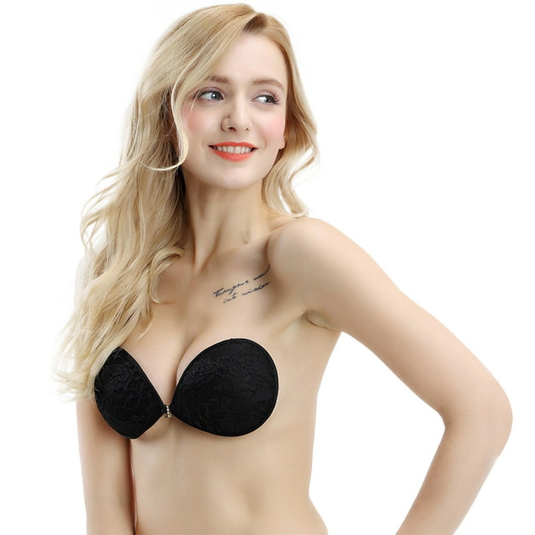 Strapless Backless Silicone Self-Adhesive invisible Bra for Wedding Party  Swim