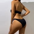 thumbnail image 4 of OSFVNOXV Womens Bikini Swimsuits Halter Neck Bandeau Seamless Bra High Waisted Bikini Swimwear Bottom Bathing Suits, 4 of 9
