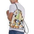 thumbnail image 3 of Lsque Bluey Print Drawstring Backpack Bag Sport Gym Sackpack Cinch Bags Drawstring Bags Draw String Sport Bag-Small, 3 of 8
