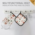 thumbnail image 4 of Yayeee Oven Mitts and Pot Holder Set of 2 Heat Resistant Kitchen Gloves Baking Hot Pad, Orange Nordic Christmas, 4 of 5