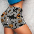 thumbnail image 5 of Athletic Shorts for Women, pumpkins elements halloween Seam Womens Shorts High Waisted Sport Running Workout Gym, 5 of 8