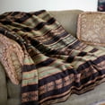 thumbnail image 3 of Denali Home Collection Denali Dark Chocolate Stripe/Chocolate Blanket, 3 of 4