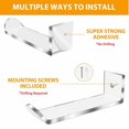 thumbnail image 4 of Adhesive Hat Hangers, Decorative 6pcs Adhesive Hat Rack Acrylic Simple Installation Wall Mounted Multifunctional  for Bedroom for Dormitory, 4 of 8