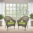 thumbnail image 6 of Pemberly Row Wicker Patio Chair in Gray and Sage Green (Set of 2), 6 of 7