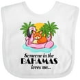 thumbnail image 3 of Inktastic Someone in the Bahamas Loves Me Boys or Girls Baby Bib, 3 of 4