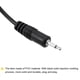 thumbnail image 4 of Cable de audio con conector macho de 2.5 mm a cable desnudo TS de 2 polos mono de 3/32" de longitud 0.25 m, paquete de 2, 4 of 5