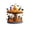 A004- Multicolor (D), variant on 2D Halloween Carousel Acrylic Display with Black Cat and Pumpkin Patterns, Spooky Home Decor Accent for Mantel Shelf Or Desk, Vintage Halloween Decorations for Home 8-Inch Tall