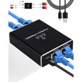 thumbnail image 1 of Divisor Ethernet Gigabit 1 a 3, Divisor LAN de Alta Velocidad 1000Mbps con Cable de Alimentación USB, Divisor de Internet, Divisor RJ45 para Cable Cat5/5e/6/7/8 [3 Dispositivos Simultáneamente en Red, 1 of 9