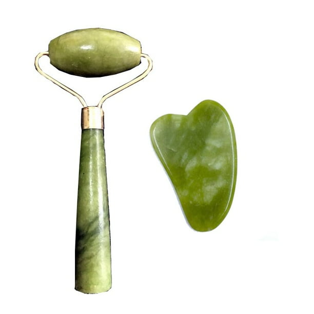 Masajeador facial Natural para Guasha rodillo de Jade para masaje facial rascador de Gua sha rodillo de Jade masajeador facial con rodillo Microniddle Tan Jianjun unisex Walmart en linea