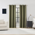 thumbnail image 6 of Sun Zero Graham 2-pack Magnetic Closure 100% Blackout Grommet Curtain Panel Pair, 40"W x 63"L, Sage Green, 6 of 8