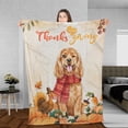thumbnail image 3 of Happy Thanksgiving Cocker Spaniel with Turkey Pumpkins Autumn Vibes Cozy Fleece Blanket Cockers Dog Lover Gifts Warm Soft Throw Blanket - 12018, 3 of 5