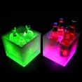 thumbnail image 4 of Cubo Luminosa Doble Capa Cooler Barrel Ice Cubos Vino Champán Cuadrado para Bar, 4 of 9