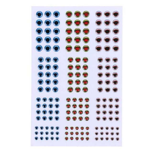 183Pcs/Lot Fishing Lure Eyes Holographic 3D 3-6mm Artificial Fish Eyes Sticker