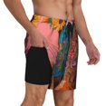 thumbnail image 2 of Balery Cowboy Boots With Flowers Bañador para hombre, shorts de playa de secado rápido con entrepierna y forro de compresión-3X-Large, 2 of 6