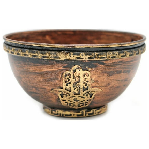 Soul Sticks Hamsa Hand Metal Smudge Bowl for Sage Smudging Altar Offerings Incense Burner