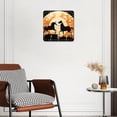 thumbnail image 3 of 12 Inch Wall Clock Battery Operated Silent Clock Decorative for Office, Kitchen, Outdoor, Living Room，Cartoon Horse Moon Night Starry Drawing, 3 of 4
