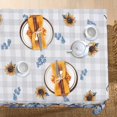 thumbnail image 5 of Fall Chinoiserie Pumpkin Rectangle Tablecloth 60x84 In, Autumn Thanksgiving Blue and White Porcelain Decorative Dining Table Cloth, Sunflower Farmhouse Dinner Tablecover Picnic Party Decoration, 5 of 6