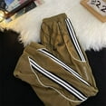 thumbnail image 6 of Autumn Korean Straight Wide Leg Pants For Men American Casual Side Stripe Corduroy Sweatpants Jogging Y2K Baggy Trousers Womens, 6 of 6