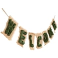 thumbnail image 5 of Northlight 6' Brown/Green Twine “Welcome” Hanging Wall Decoration, 5 of 7