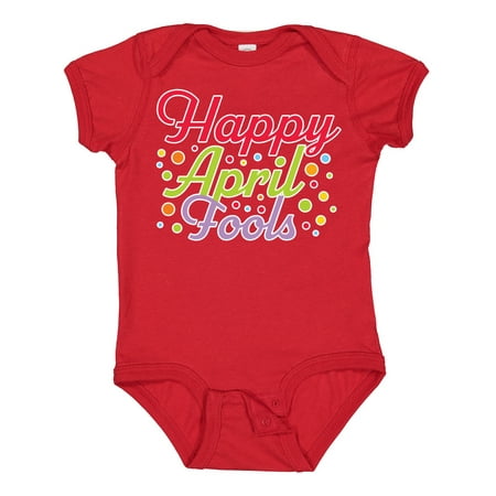 

Inktastic Happy April Fools with Colorful Dots Gift Baby Boy or Baby Girl Bodysuit