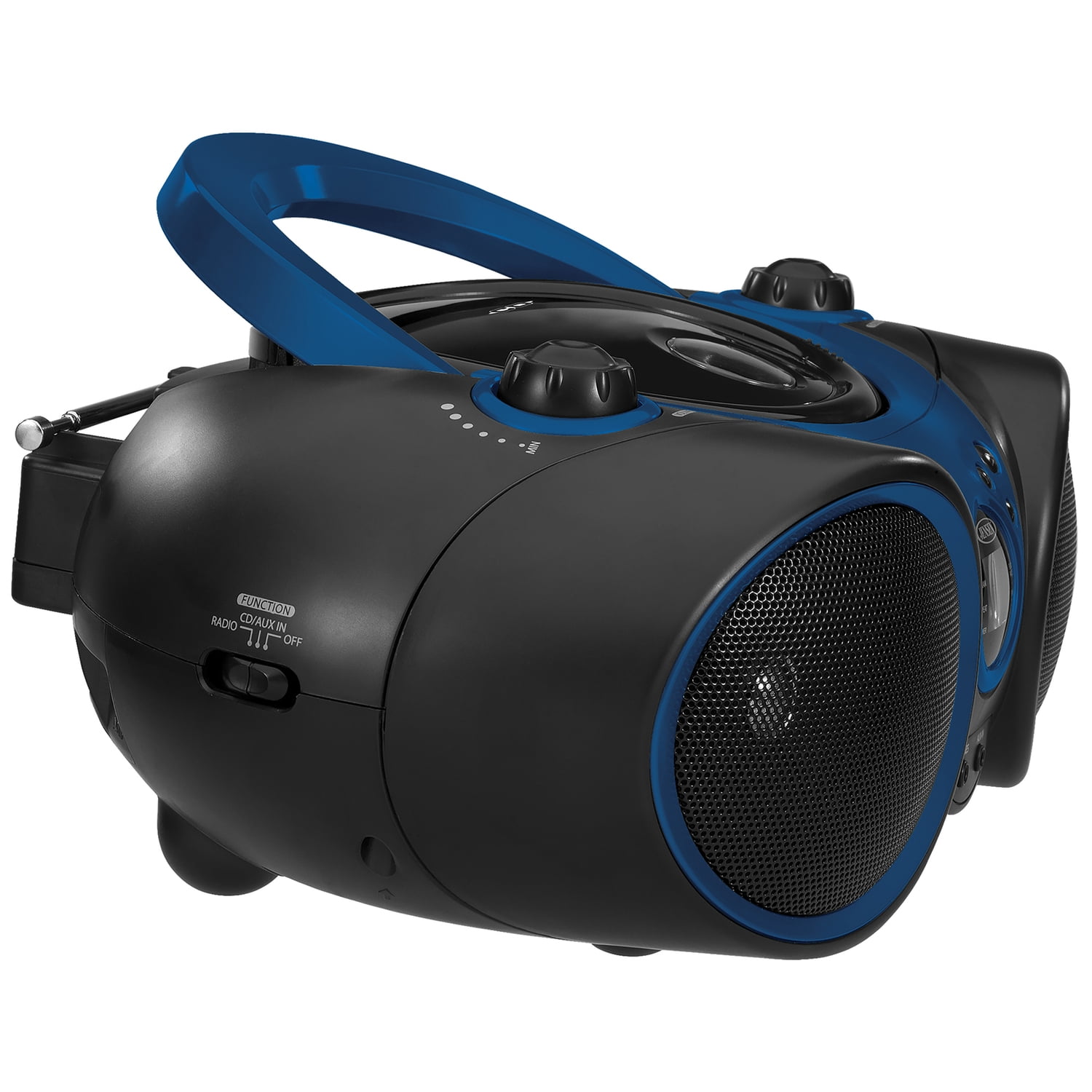 JENSEN Portable CD Player with AM/FM Stereo Radio, CD-490 (Blue/Black), CD-490A-BB