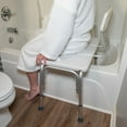 thumbnail image 4 of HERCULES Series 300 Lb. Capacity Adjustable White Bath & Shower Transfer Bench with Back and Side Arm, 4 of 9