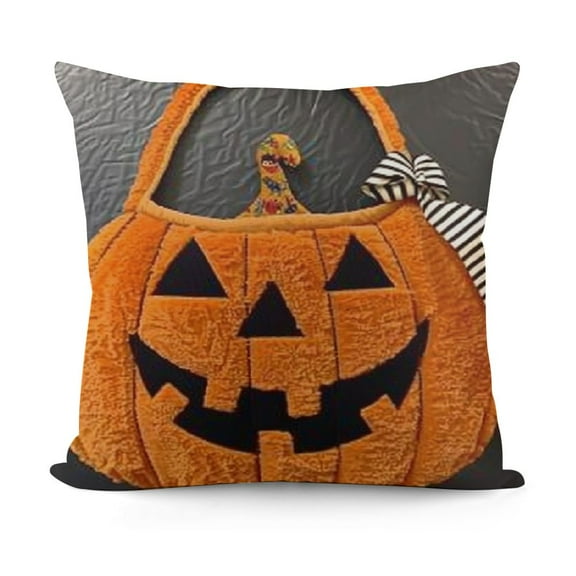 Felt Halloween Pillow,  Pumpkin