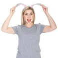 thumbnail image 5 of Funcredible Bunny Ears Headband  for Kids and Adults (Gray + Pink), 5 of 7