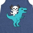 thumbnail image 3 of Instant Message - Axolotl Riding A Dinosaur - Toddler and Youth Girls A-line Dress, 3 of 6