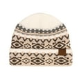 thumbnail image 5 of C.C Cuffed Knit Beanie Popular Pattern Soft Winter Hat Unisex, Navy, 5 of 5