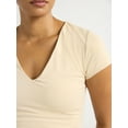 thumbnail image 2 of Scoop Women's and Women’s Plus Ultimate Refined Contour V Neck Tee, Sizes XS-4X, 2 of 4