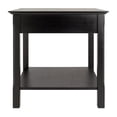 thumbnail image 5 of Pemberley Row Solid Wood Black End Table Rectangular Drawer Storage 22.05" Unassembled, 5 of 7