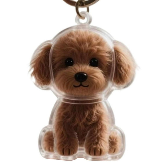 Dog Keychain Hair Storage Capsule Toys Pet Fur Box Collection Cute Souvenir Keepsake Birthday