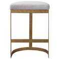 thumbnail image 2 of Home Square Modern Counter Stool in Antique Gold Finish - Set of 3, 2 of 8