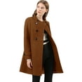thumbnail image 2 of INSPIRE CHIC Manteau d'Hiver Tendance pour Femmes à Col Montant, à Double Boutonnage, 2 of 5