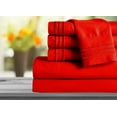 thumbnail image 1 of Mocassi 1800 Series Sheet Set 6 Pieces Deep Pocket King Red, 1 of 3