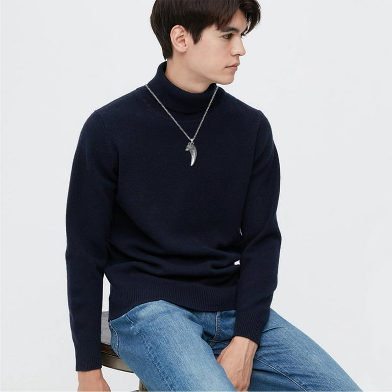 Necklace with crew neck sweater best sale