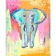 thumbnail image 2 of McCully, Jennifer 20x24 Gold Ornate Wood Framed with Double Matting Museum Art Print Titled - Tie Dye Elephant, 2 of 4